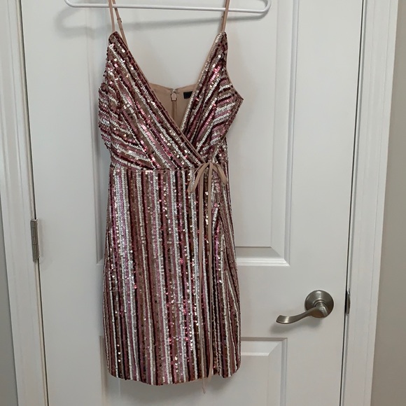 Dresses & Skirts - BCBG MAXAZARIA Multi Color Sequin Wrap Mini Dress